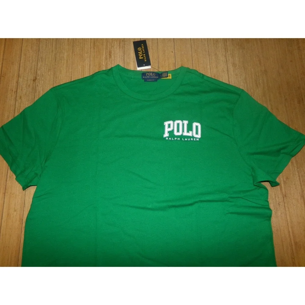Polo Ralph Lauren Mens SZ LRG Green Logo Crewneck T-Shirt NWT